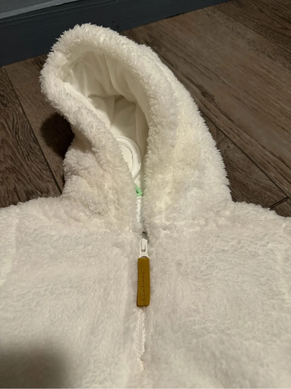 NWT Carters white Sherpa hoodie with ears